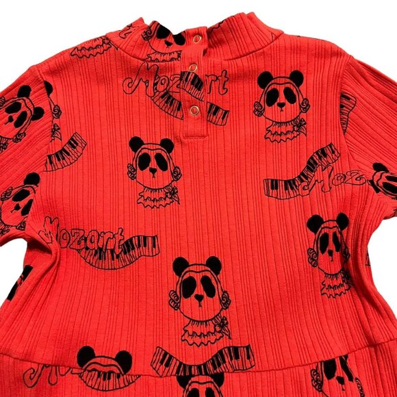 Mini Rodini 8-9Y Red Mozart Panda Dress - Picture 4 of 6